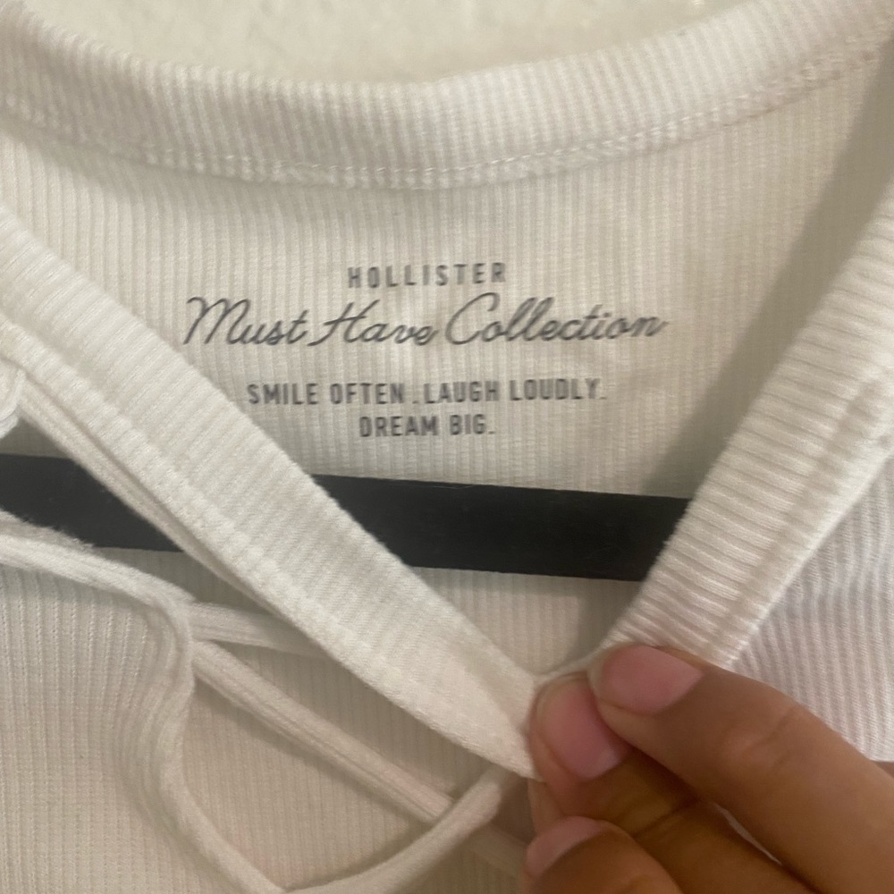 Hollister White Long Sleeve Top